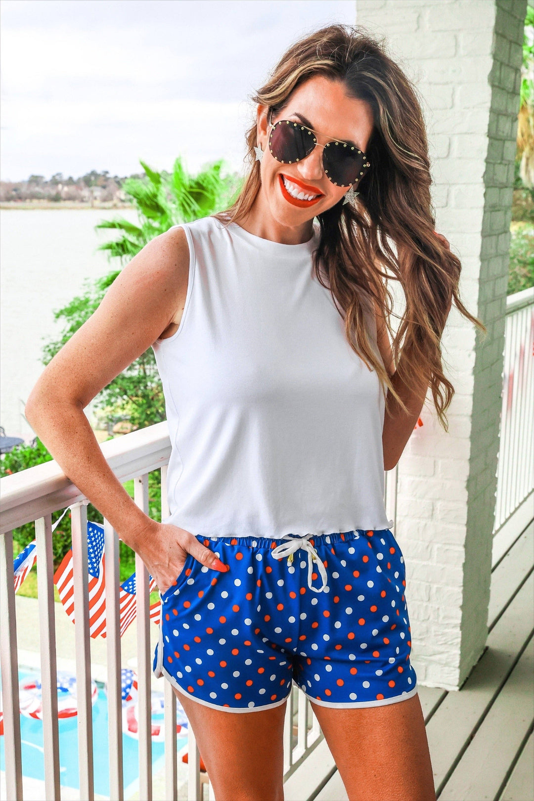 Americana Polka Dot Everyday Shorts