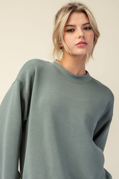 Butter Soft Scuba Mock Neck Sweatshirt