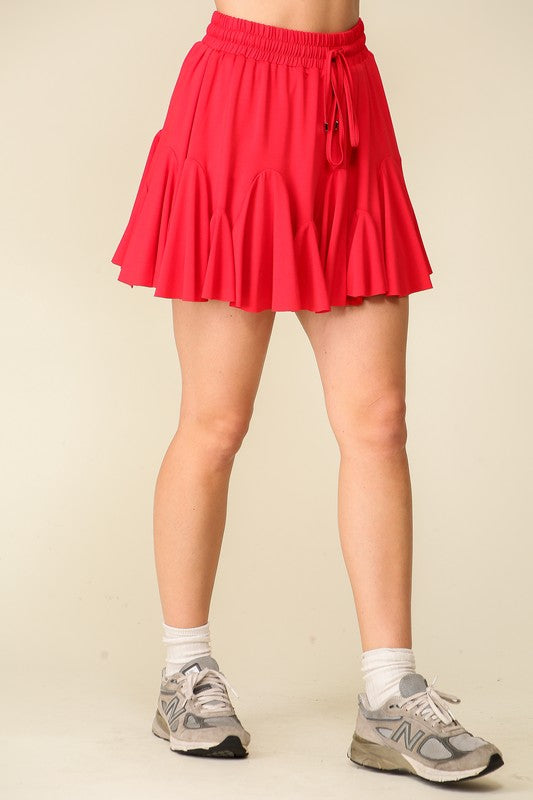 Tennis Babe Ruffled Skort