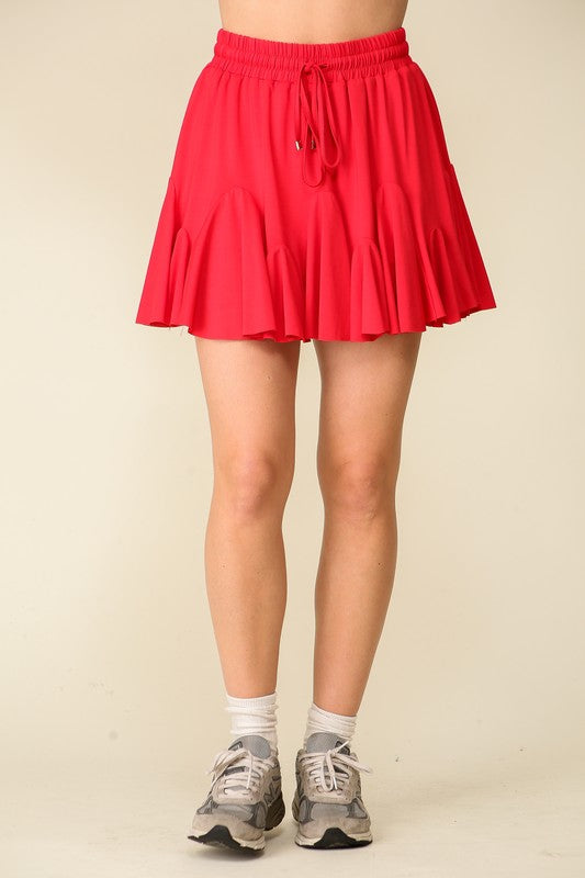 Tennis Babe Ruffled Skort