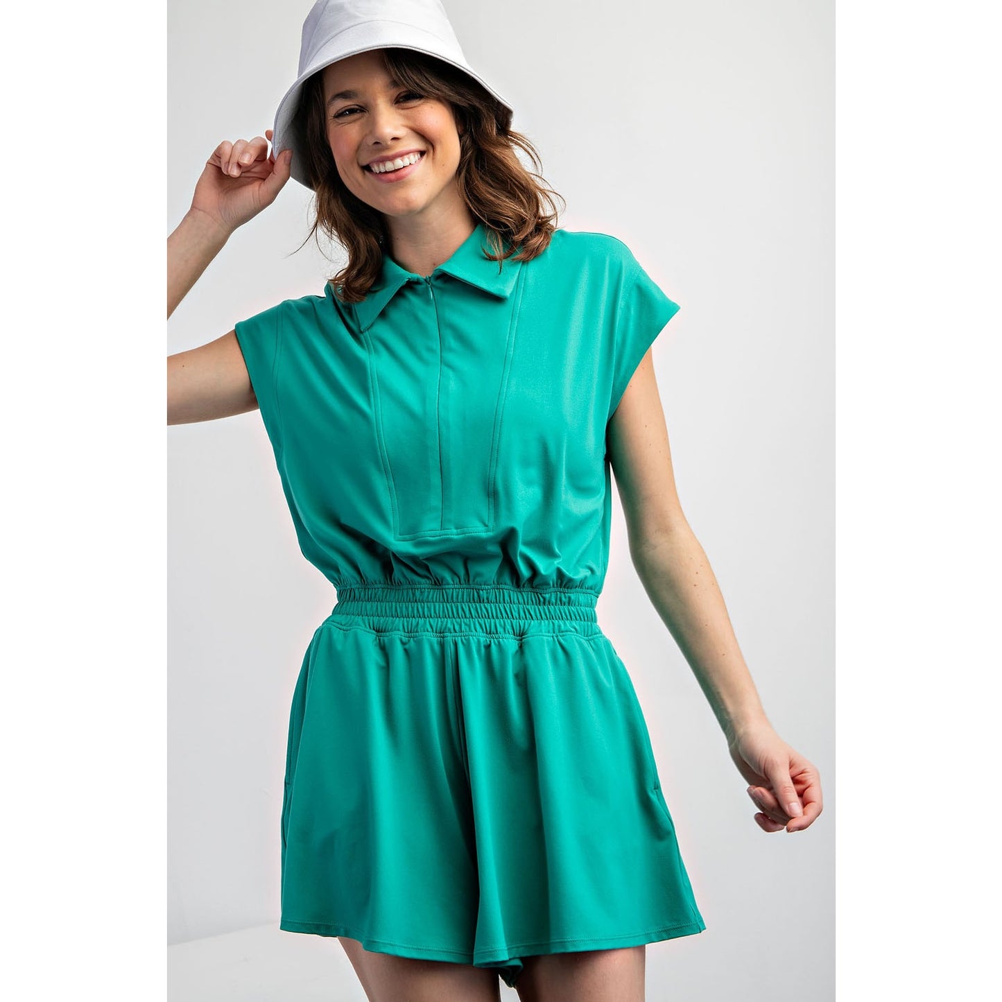 Butter Soft Collar Tennis Romper