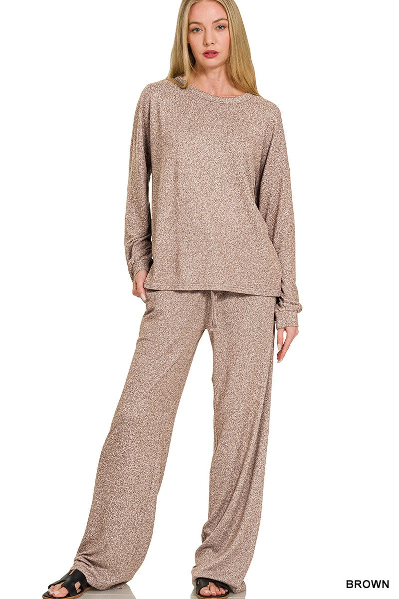 Mélange Long Sleeve & Pant Set