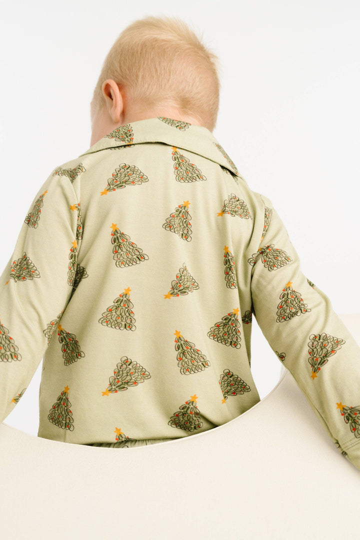 Magical Trees Bamboo Button Up Kids Pajama Set