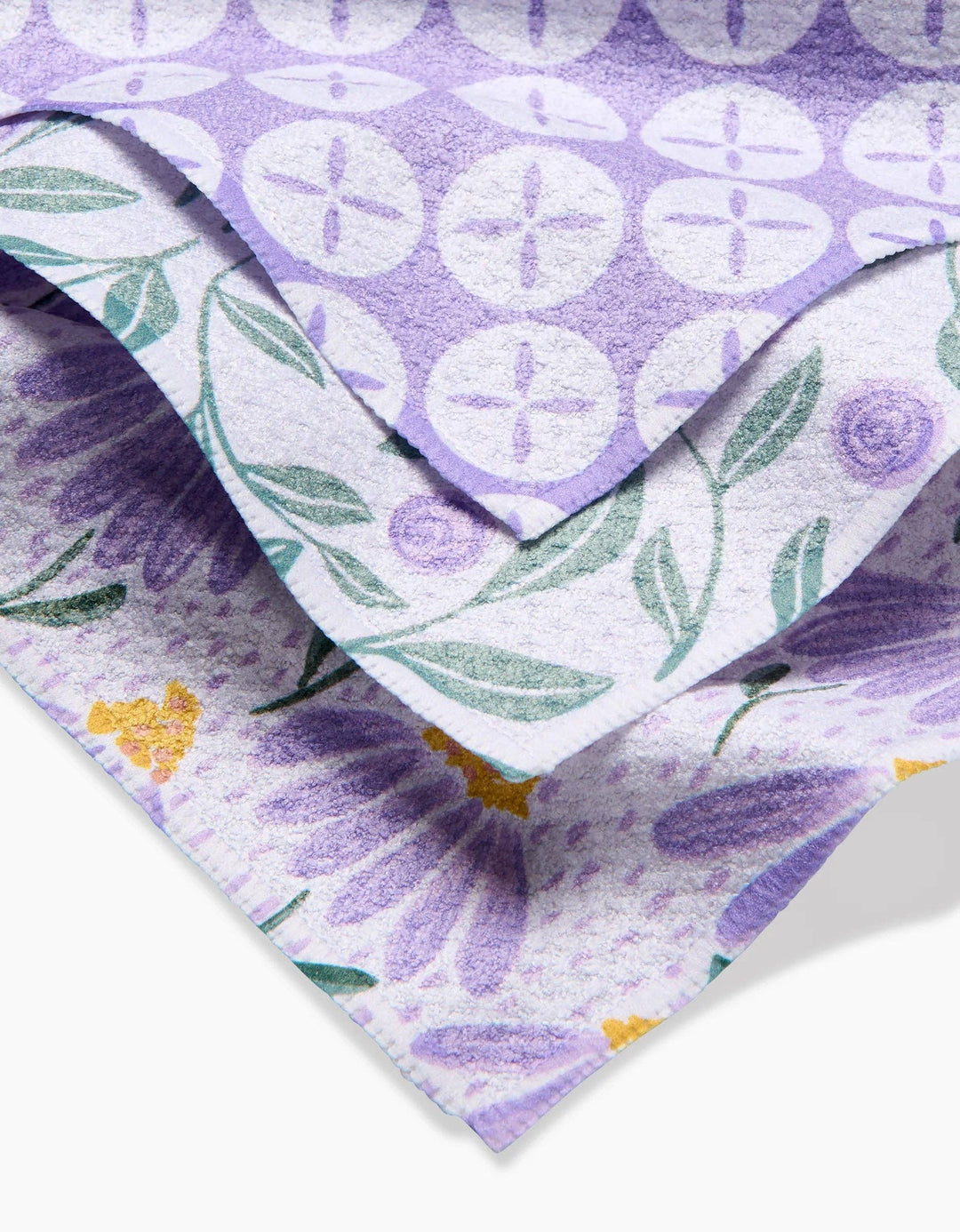 Button Vines and Daisies Dishcloth Set