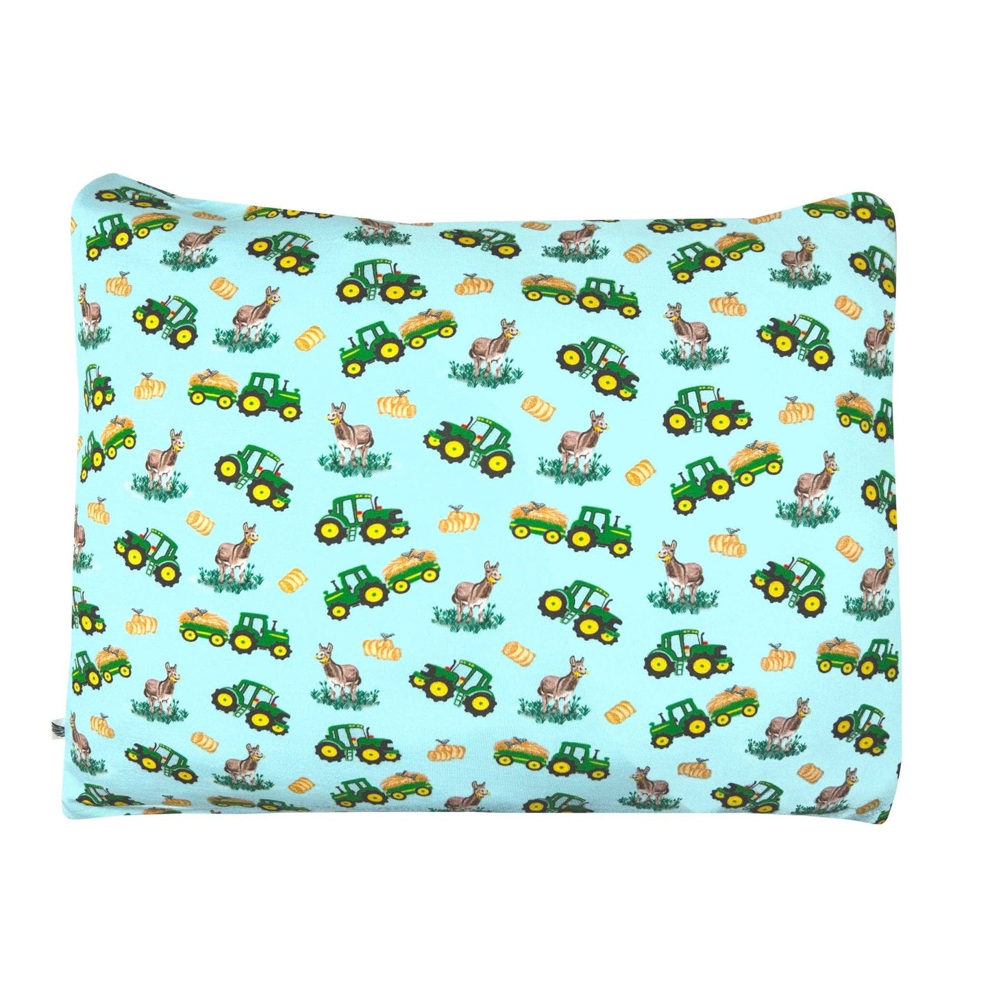 Free Birdees Green Tractors Toddler Pillow Case