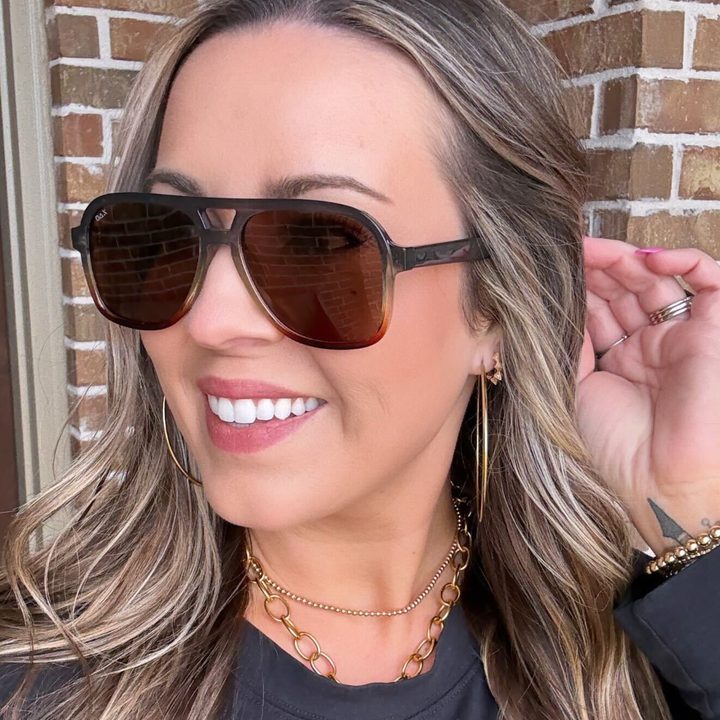 Cruz - Unisex Aviator Sunglasses – Polarized Hair-Friendly