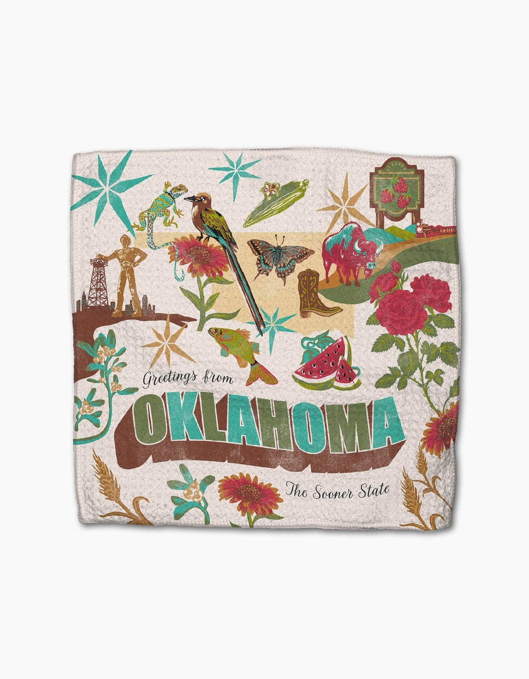 Greetings From Oklahoma Dishcloth Set