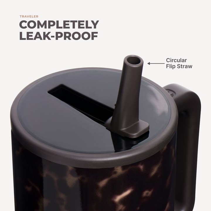 Mocha Tortoise HydroJug 32oz Traveler Tumbler