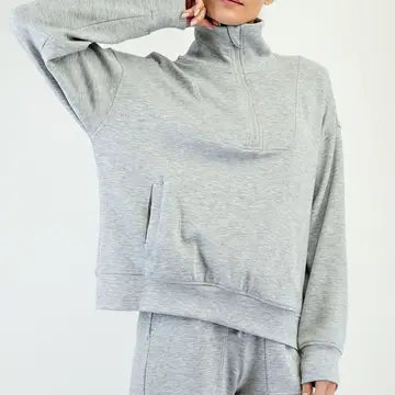 Butter Soft Quarter Zip Funnel Neck Pullover