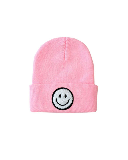 Smiley Baby Kids Beanie | Pink