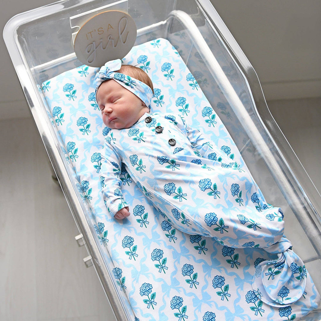 Savannah GOWN Bamboo Floral Baby Newborn Coming Home Outfit