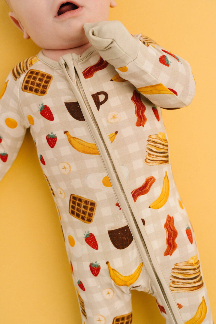 Breakfast Club Bamboo Baby Sleeper | Breakfast Print