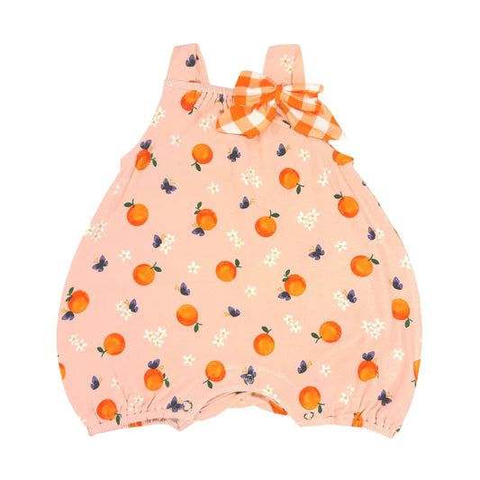 Sweet Tangerine Blossoms Bubble Romper