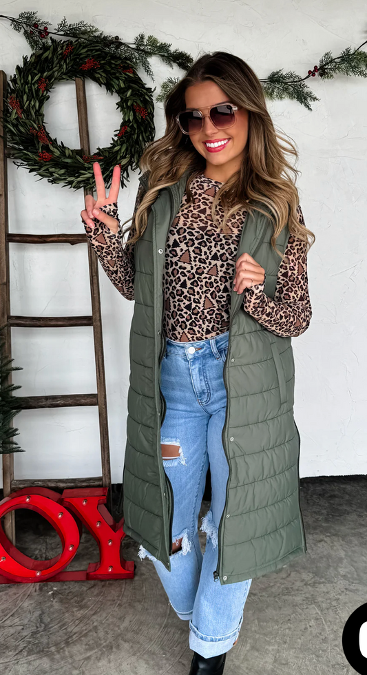 Kendall Long Puffer Vest