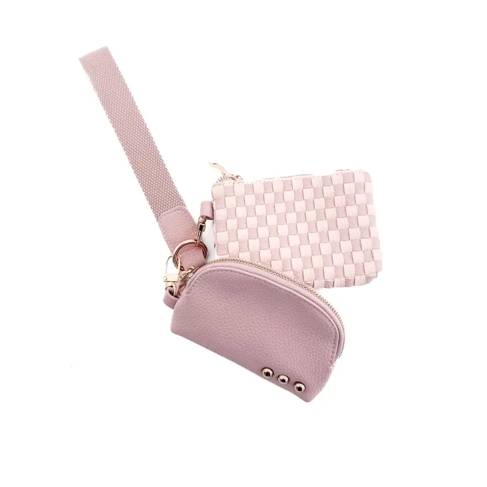 Wonderlust Woven Dual Pouch Wristlet