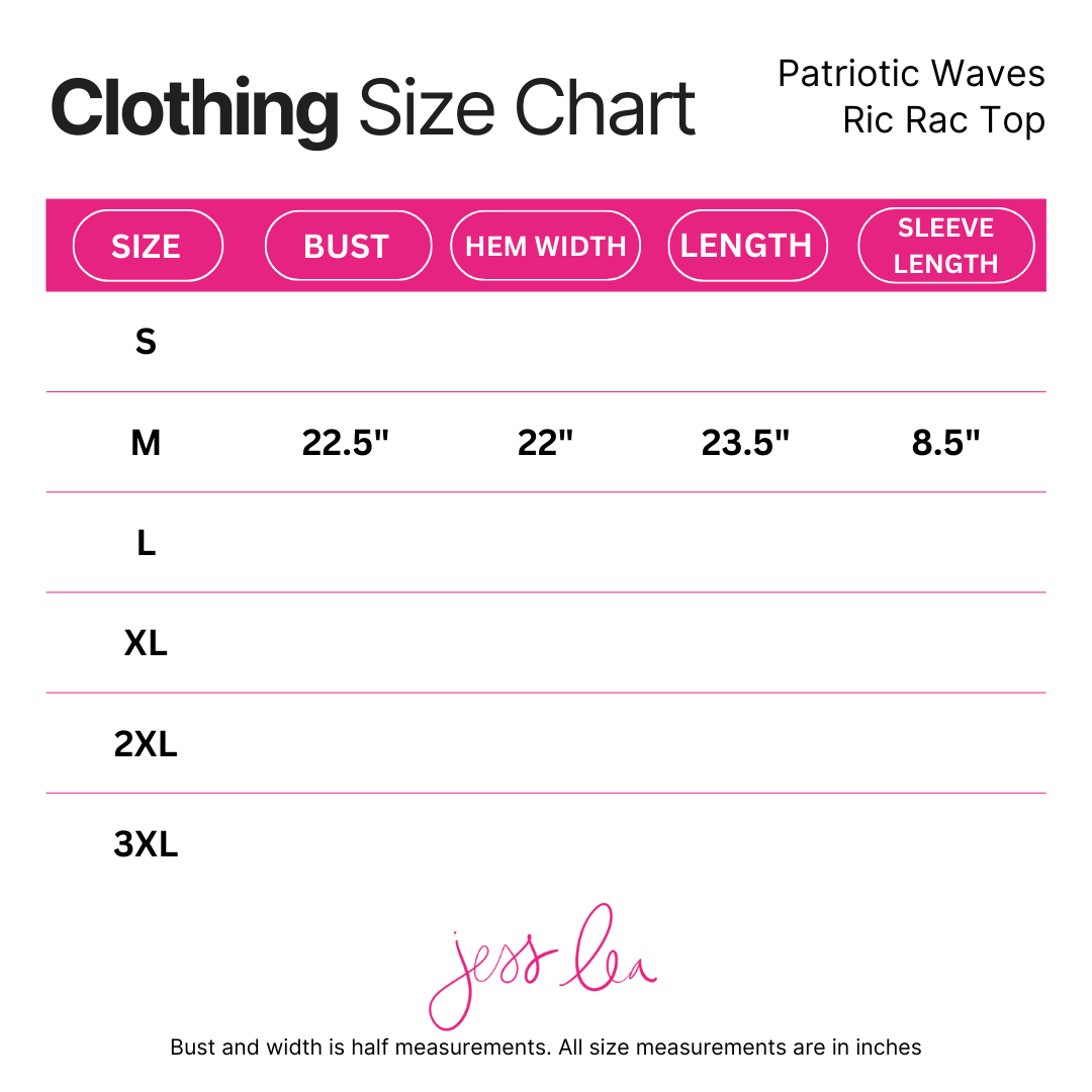 Patriotic Waves Ric Rac Top