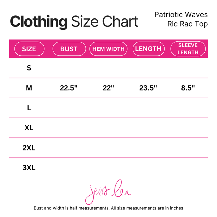 Patriotic Waves Ric Rac Top