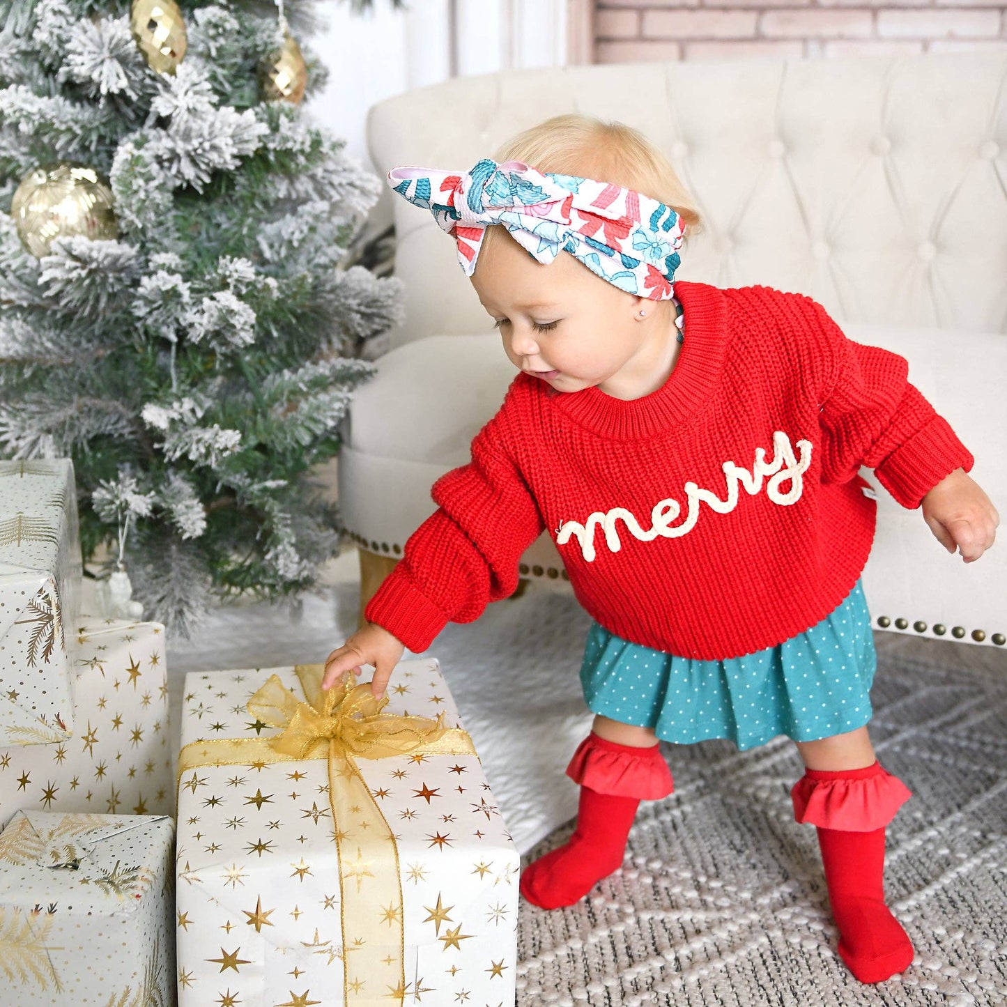Belle Bow HEADWRAP Christmas Baby Toddler Hair Accessory