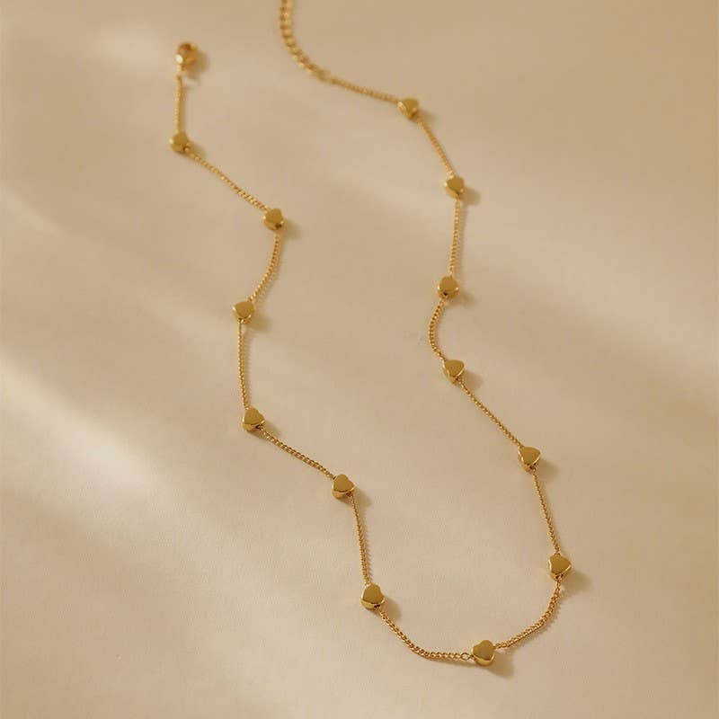 18K STAINLESS STEEL TARNISH FREE HEART NECKLACE | 40NK9518