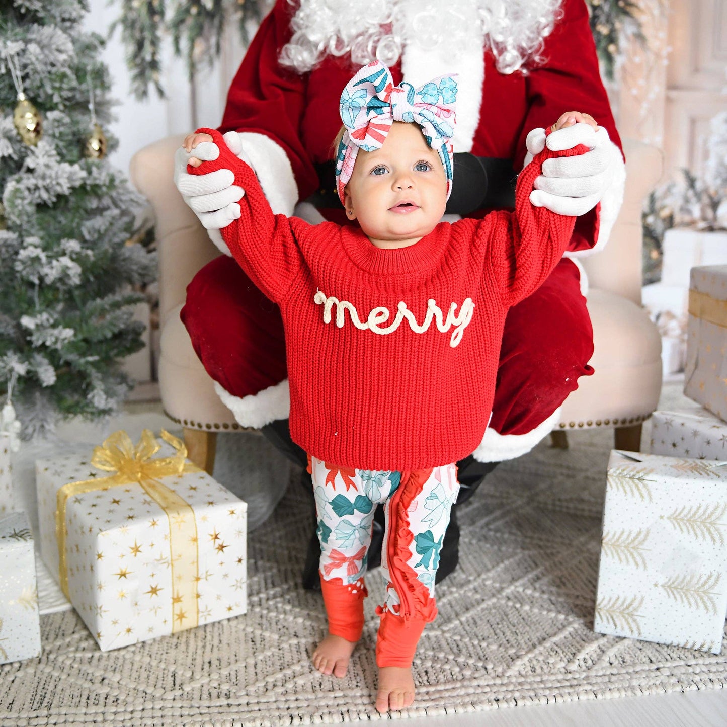 Belle Bow HEADWRAP Christmas Baby Toddler Hair Accessory