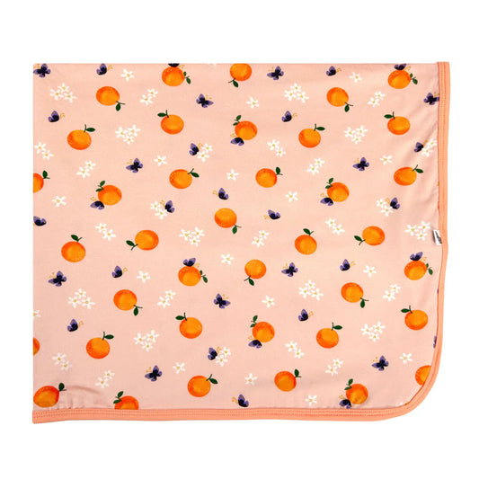 Sweet Tangerine Blossoms Swaddling Blanket