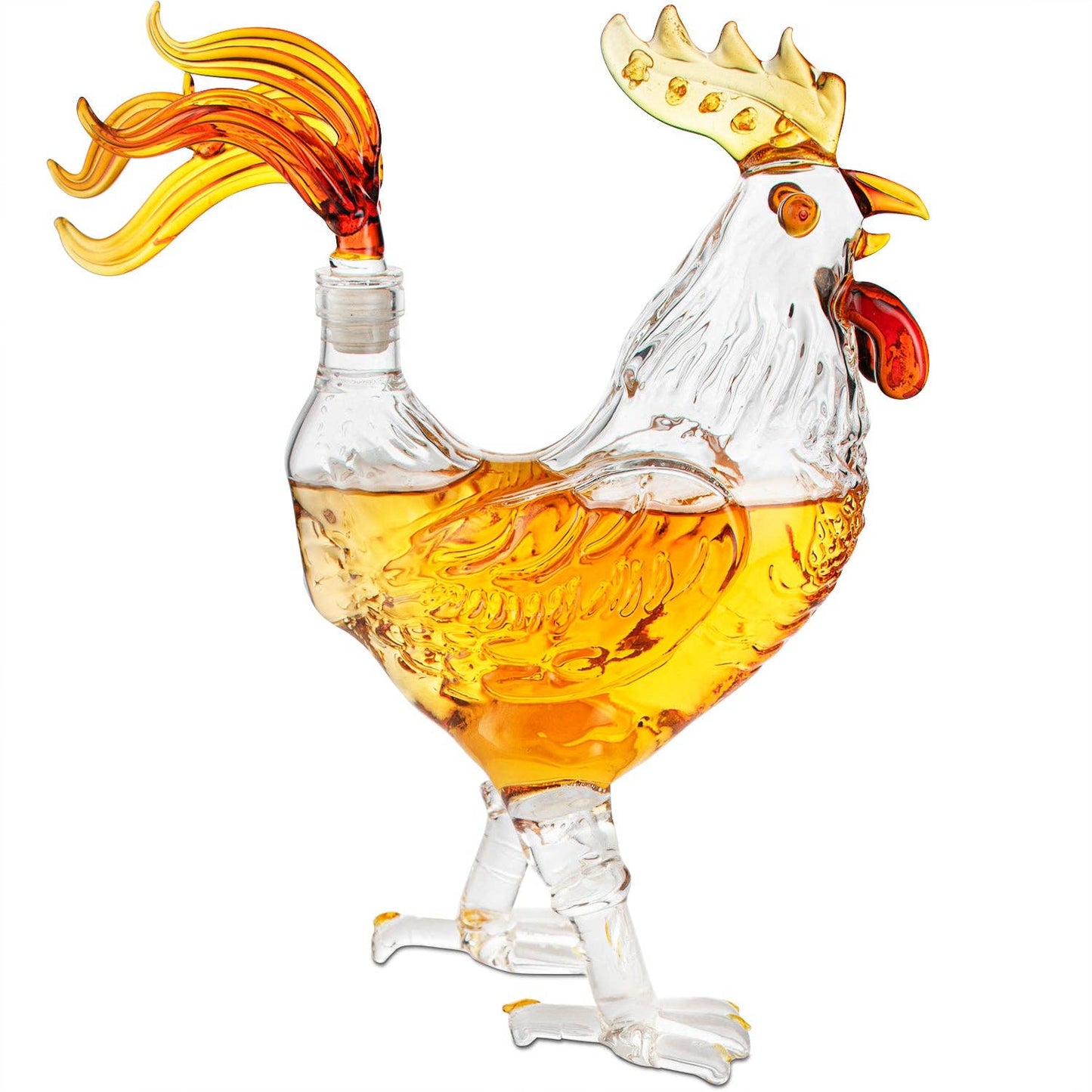 Wine Savant Rooster Whiskey Decanter – Unique Bar Gift