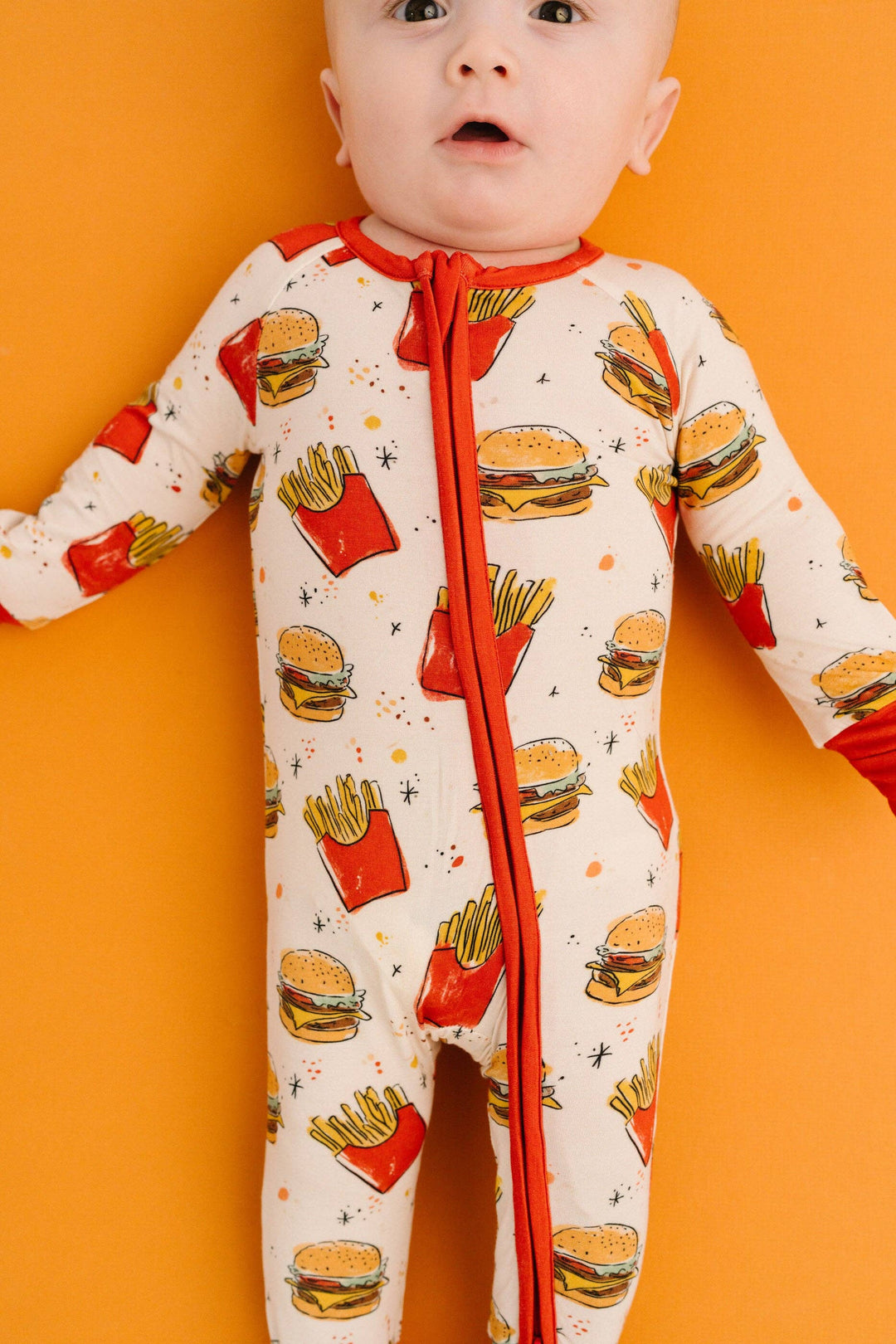 Cheeseburger Meal Bamboo Baby Sleeper | Burger &amp; Fries