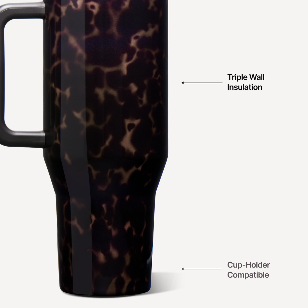 Mocha Tortoise HydroJug 32oz Traveler Tumbler