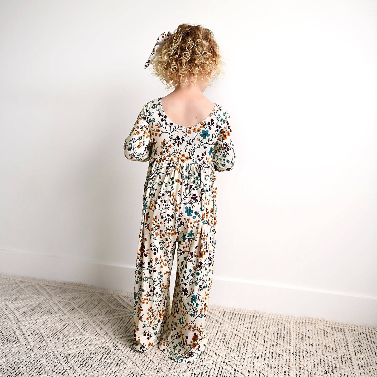 Maren Floral WIDE LEG ROMPER Bamboo Kids Outfit