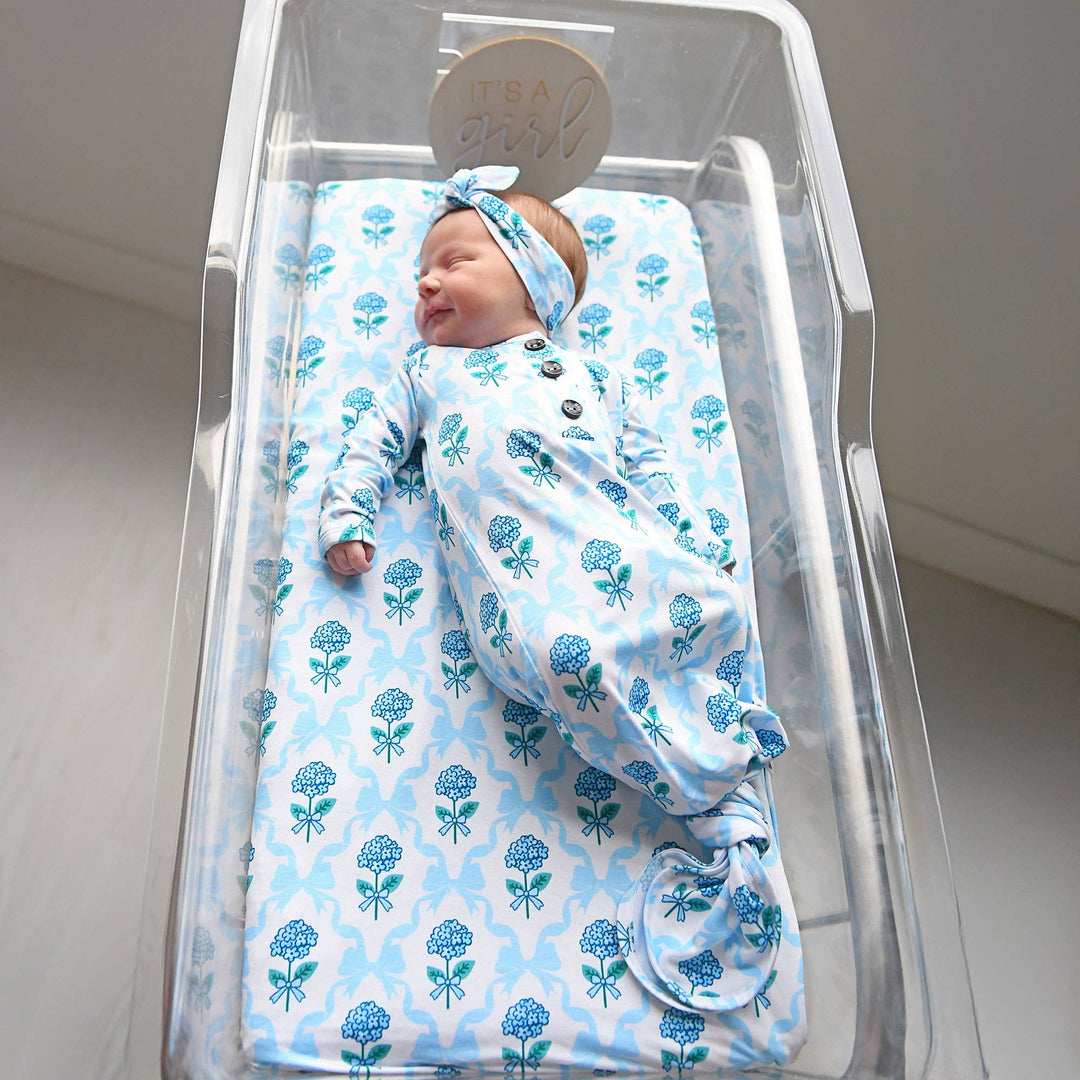 Savannah GOWN Bamboo Floral Baby Newborn Coming Home Outfit
