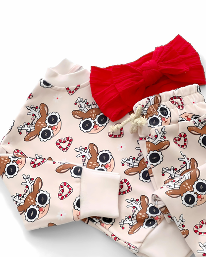 Christmas Baby & Kids Clothing Jogger Set |  Deer Holiday