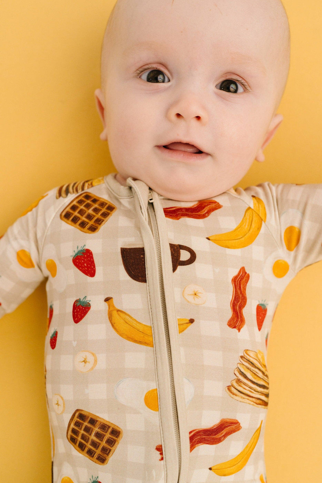 Breakfast Club Bamboo Baby Sleeper | Breakfast Print