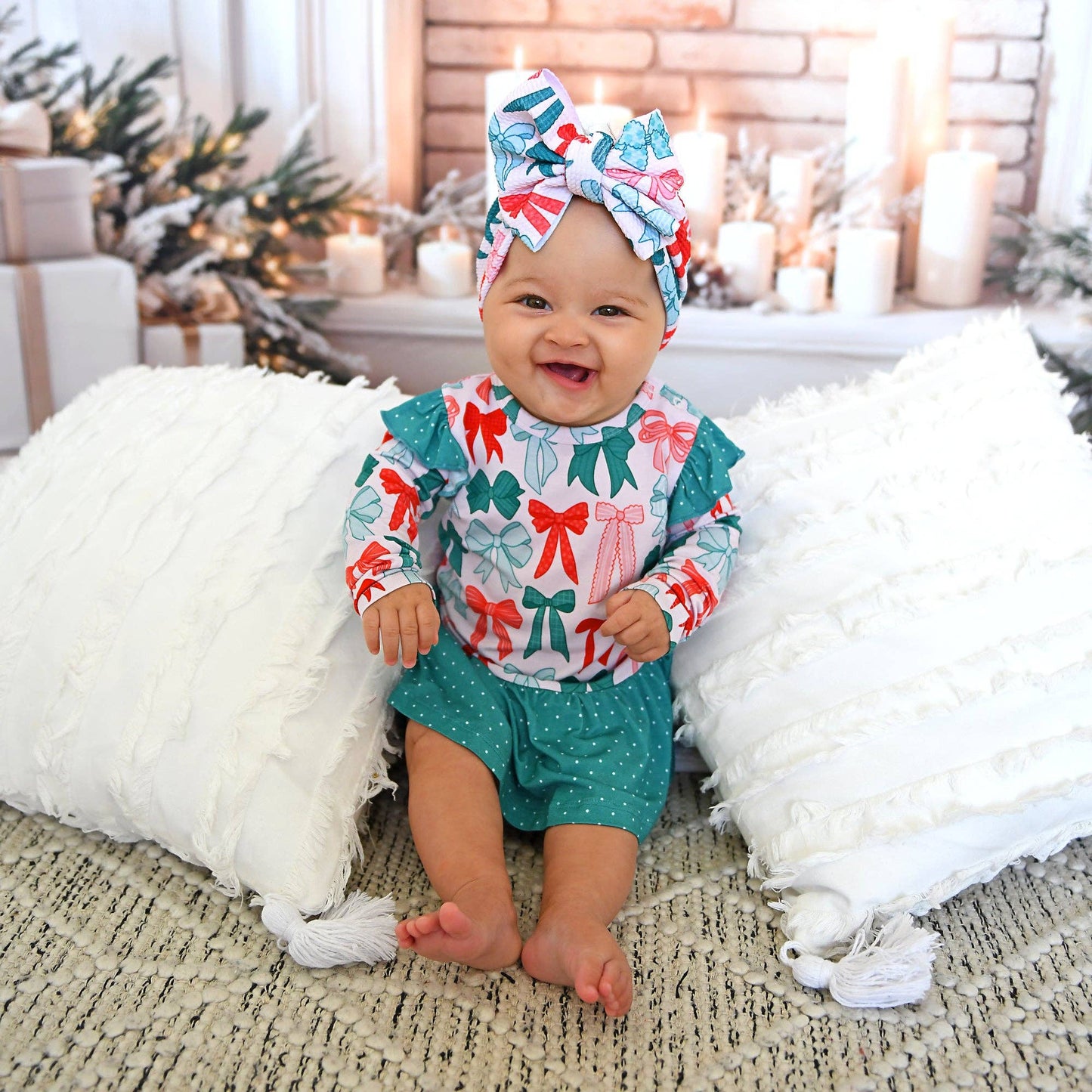 Belle Bow HEADWRAP Christmas Baby Toddler Hair Accessory