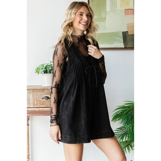 Sleeveless V Neck Romper