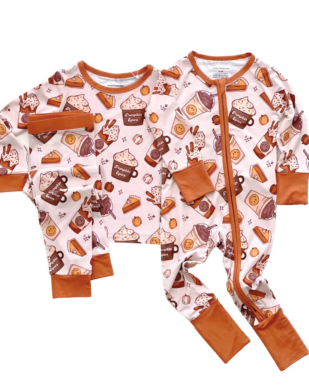 Pumpkin Spice Bamboo Baby Zip Romper | Fall Baby Outfit