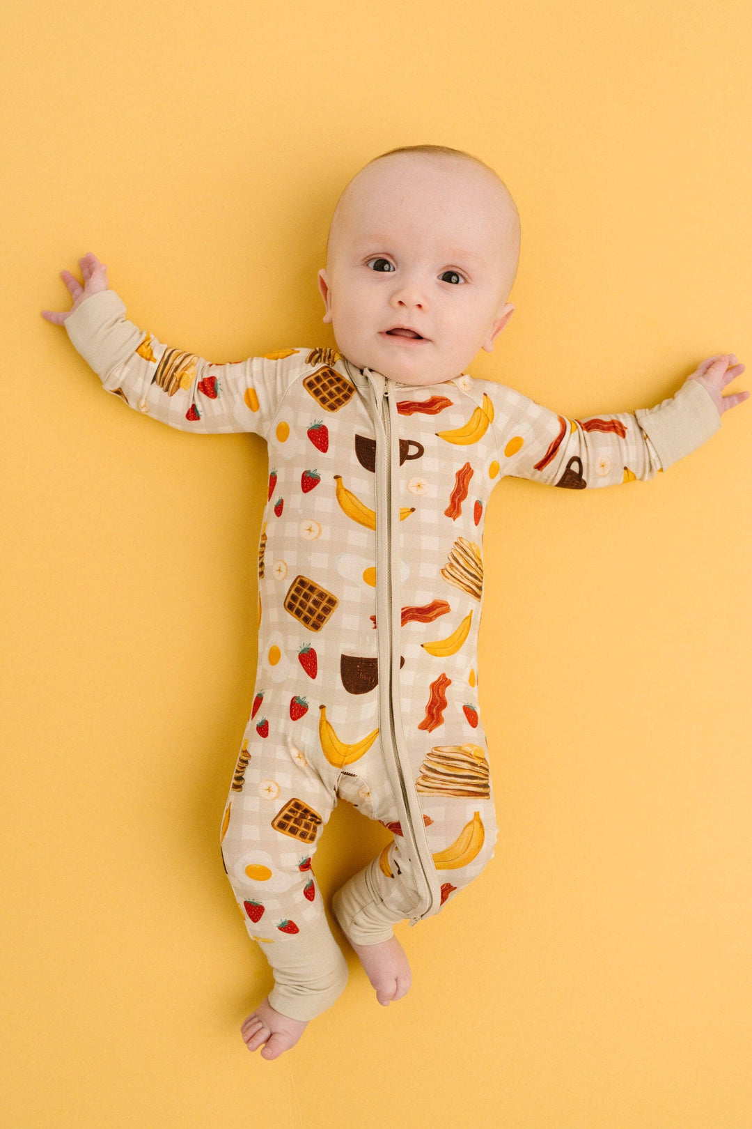 Breakfast Club Bamboo Baby Sleeper | Breakfast Print