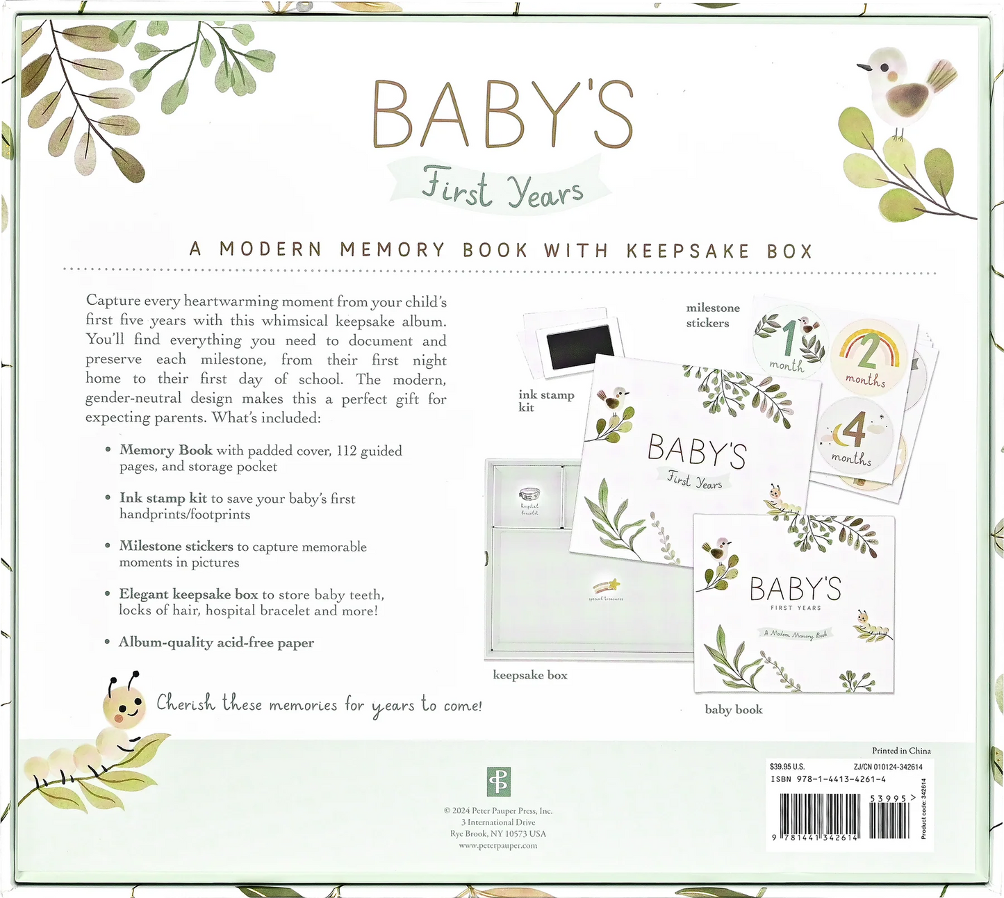 Baby's First Years: A Modern Memory Book with Keepsake Box