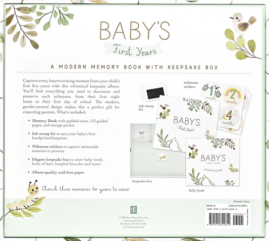 Baby's First Years: A Modern Memory Book with Keepsake Box