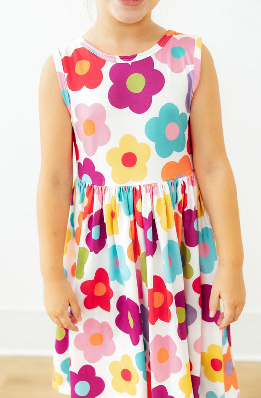 cheerful blooms tank twirl dress