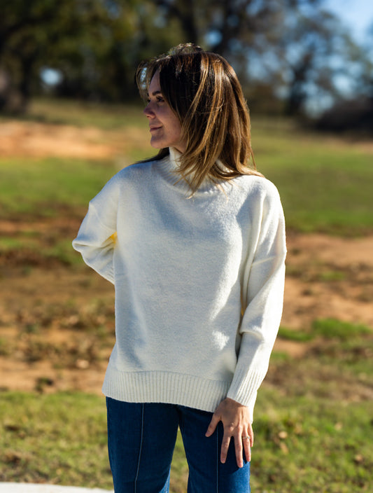 White Turtle Neck Sweater