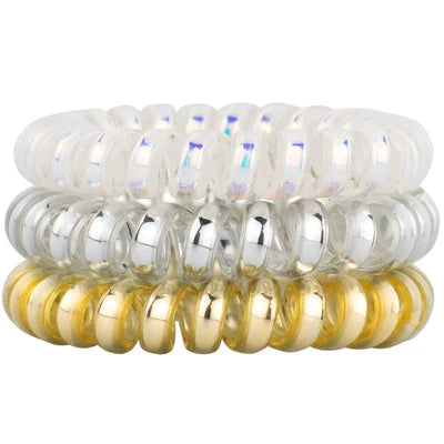 Coil Hair Ties Set – No Crease Spiral Hair Ties for Women &amp; Girls Standard Size