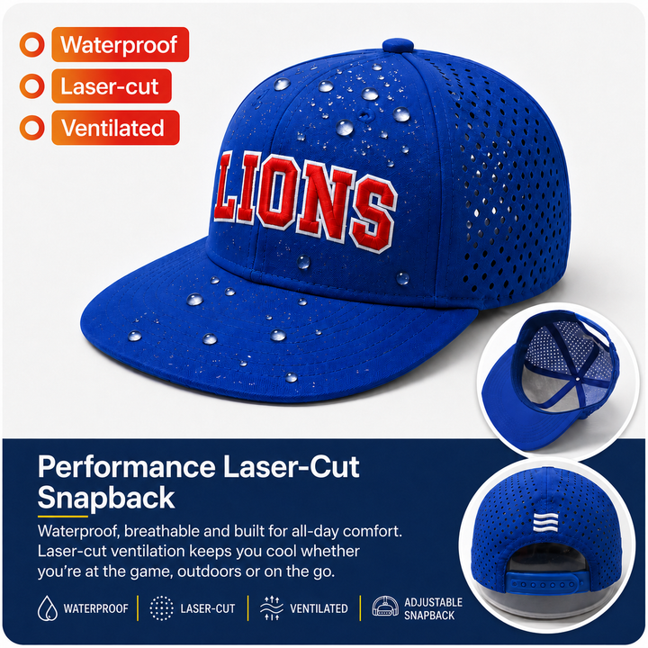 Pre-Order Men’s Lions Performance Laser-Cut Snapback Hat