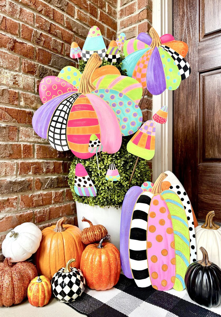 Round Top Collection Party Pumpkins – 3 Piece Set