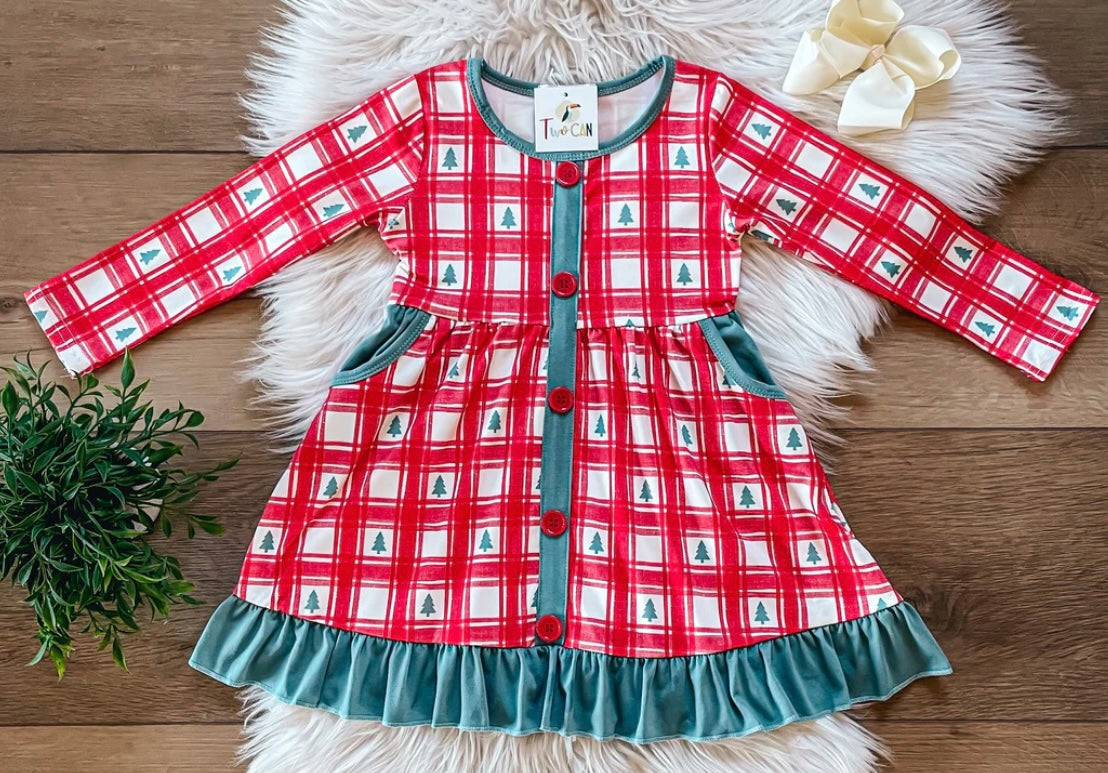 Plaid Pines Dress