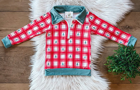 Plaid Pines Quarter Zip