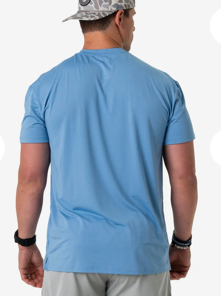 Burlebo Go-To Tee  Steel Blue | Ultra Soft Everyday Performance T-Shirt