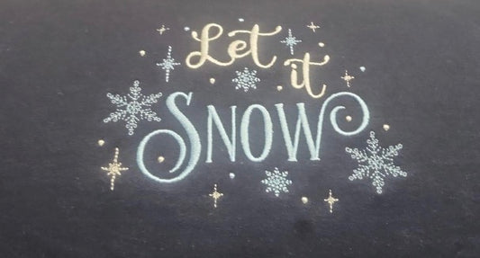 Let it Snow Embroidery Sweat Shirt