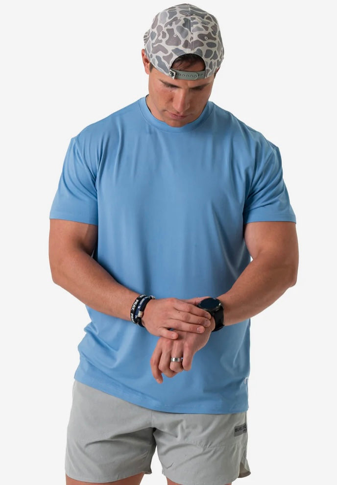 Burlebo Go-To Tee  Steel Blue | Ultra Soft Everyday Performance T-Shirt