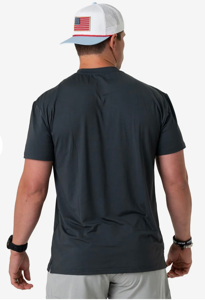 Burlebo Go-To Tee Gun Metal Gray | Ultra Soft Everyday Performance T-Shirt