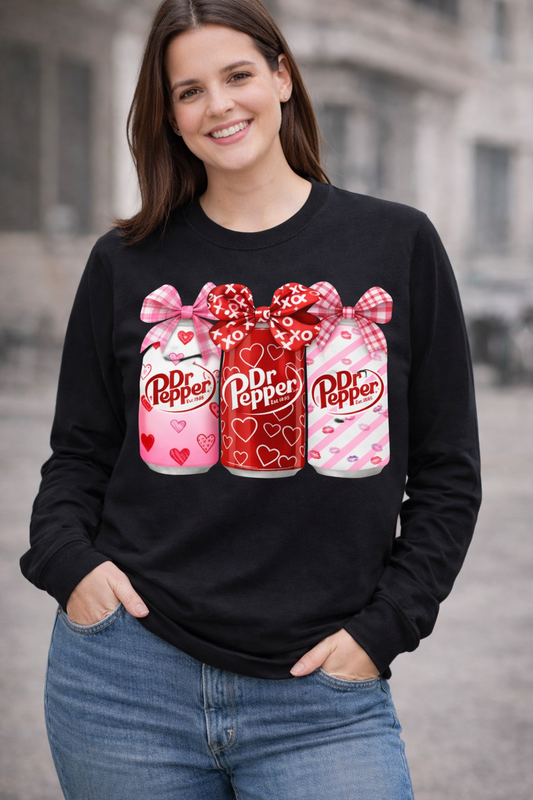 Valentines Dr. Pepper Long Sleeve Tee